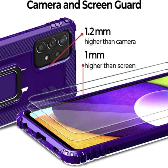 3 Items] Milomdoi 1 Case +2 Pack Screen Protector For Samsung Galaxy A52 Purple. - Picture 2 of 7